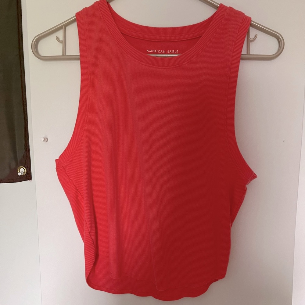 American Eagle Outfitters Women's Pink Tank Top
